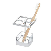 Load image into Gallery viewer, iDesign Clarity Metal and Plastic Toothbrush Holder Stand for Bathroom Vanity