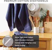 Load image into Gallery viewer, DII Basic Ribbed Terry Kitchen Basics Collection, Red, Dish Towels, 6 Piece