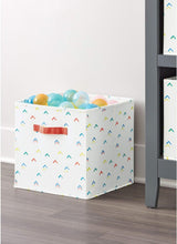 Load image into Gallery viewer, iDesign Arrow Fabric Storage Cube Bin, Small Basket Container Dual Side Handles