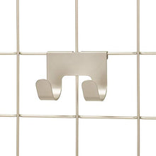 Load image into Gallery viewer, iDesign Jayce Metal Double Hooks for Modular Grid System Satin Silver