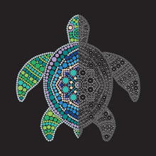 Load image into Gallery viewer, Plaid Sea Turtle Mandala Modern Dot Kit, 14" x 14" Paint by Numbers