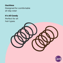 Load image into Gallery viewer, Goody Nonslip Womens Elastic Hair Tie 10 Count, Colour Collection Black 4MM