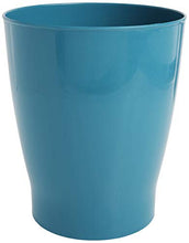 Load image into Gallery viewer, iDesign Round Plastic Waste Basket, The Franklin Collection β Teal Blue