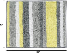 Load image into Gallery viewer, iDesign Stripz Microfiber Polyester Bath Mat, Non-Slip Shower Accent Rug