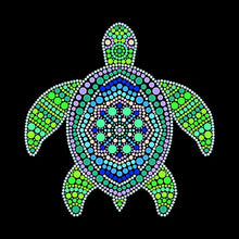 Load image into Gallery viewer, Plaid Sea Turtle Mandala Modern Dot Kit, 14" x 14" Paint by Numbers