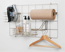 Load image into Gallery viewer, iDesign Jayce Metal Hanger Hook Modular Grid Wall System Satin Silver