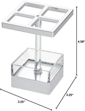 Load image into Gallery viewer, iDesign Clarity Metal and Plastic Toothbrush Holder Stand for Bathroom Vanity