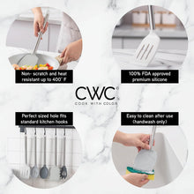 Load image into Gallery viewer, COOK WITH COLOR Silicone Cooking Utensils Kitchen Set, 5 Pieces, Grey Ombre