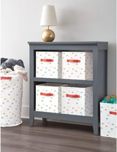 Load image into Gallery viewer, iDesign Arrow Fabric Storage Cube Bin, Small Basket Container Dual Side Handles