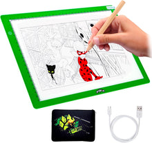 Load image into Gallery viewer, Miraculous Ladybug Portable LED A4 Light Pad Drawing Kit with Neoprene Case