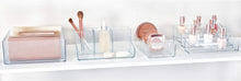 Load image into Gallery viewer, iDesign Clarity BPA-Free Plastic Divided Wide Makeup Palette Organizer