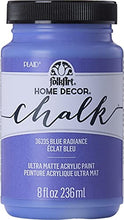 Load image into Gallery viewer, FolkArt Assorted Home Décor Acrylic Chalk Paint For Crafts Blue Radiance 8 oz