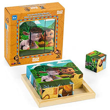 Load image into Gallery viewer, Mighty Little Bheem Wood 6 Sided Building Stacking Block Puzzle 6 Puzzles in 1