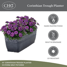 Load image into Gallery viewer, Classic Home and Garden by Growscape Corinthian Planter Box(10” Slate Blue)
