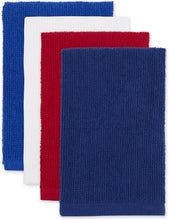Load image into Gallery viewer, DII Basic Barmop Collection Multi-Purpose Dishtowel Set, Patriotic, 4 Piece