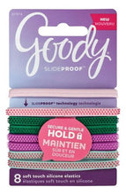 Load image into Gallery viewer, Goody SlideProof Active Hair Tie Elastics, Sparkly Neon, 8 Count