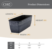 Load image into Gallery viewer, Classic Home and Garden by Growscape Corinthian Planter Box(10” Slate Blue)