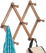 Load image into Gallery viewer, ID Formbu Wall Mount Entryway Expanding Storage Rack for Jackets Natural Bamboo