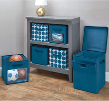 Load image into Gallery viewer, iDesign Emmy Fabric Storage Cube Bin, Small Basket Container Dual Side Handles