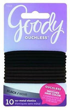 Load image into Gallery viewer, Goody Nonslip Womens Elastic Hair Tie 10 Count, Colour Collection Black 4MM