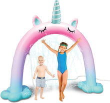 Load image into Gallery viewer, Splash Buddies Sprinklers for Yard – Unicorn Inflatable Sprinkler Arch for Kids
