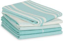 Load image into Gallery viewer, DII Assorted Woven Dishtowel Collection Classic Oversized, 20x28, Aqua, 5 Piece