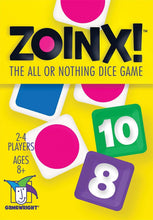 Load image into Gallery viewer, Gamewright Zoinx - The All or Nothing Dice Game Multi-colored, 5"