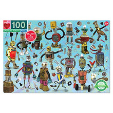 Load image into Gallery viewer, eeBoo: Upcycled Robots 100 Piece Puzzle, Perfect Project for Little Hands