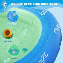 Load image into Gallery viewer, Inflatable Sprinkler Pool, Cute Dolphin Splash Pad for Kids, Backyard Swimming