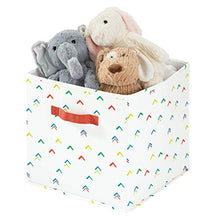 Load image into Gallery viewer, iDesign Arrow Fabric Storage Cube Bin, Small Basket Container Dual Side Handles