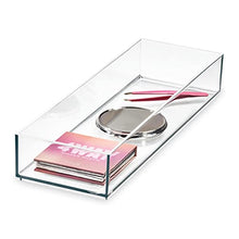 Load image into Gallery viewer, iDesign Plastic Makeup Organizer Tray - Vanity Organizer Clear White