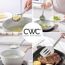 Load image into Gallery viewer, COOK WITH COLOR Silicone Cooking Utensils Kitchen Set, 5 Pieces, Grey Ombre