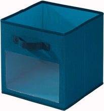 Load image into Gallery viewer, iDesign Emmy Fabric Storage Cube Bin, Small Basket Container Dual Side Handles