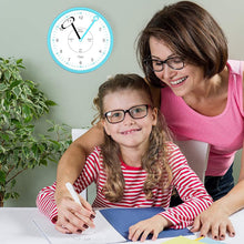 Load image into Gallery viewer, Educational Wall Clock - Silent Movement Time Teaching Clock