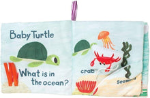 Load image into Gallery viewer, Manhattan Toy What's Outside? Sea-Themed Soft Baby Activity Book with Rattle
