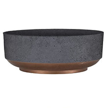 Load image into Gallery viewer, HC 8" Round Capri Succulent Pot Faux Concrete w Copper Base