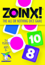 Load image into Gallery viewer, Gamewright Zoinx - The All or Nothing Dice Game Multi-colored, 5"
