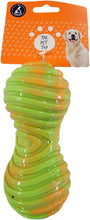 Load image into Gallery viewer, PawFam Rubber Squeak Dog Puppy Toy Chew Bone Shaped, Assorted Colors, 1 ea.