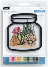 Load image into Gallery viewer, Bucilla 47908E My 1st Stitch Counted Cross Stitch Kit, 4", Terrarium Cactus