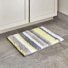 Load image into Gallery viewer, iDesign Stripz Microfiber Polyester Bath Mat, Non-Slip Shower Accent Rug