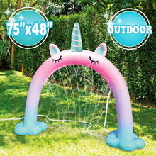 Load image into Gallery viewer, Splash Buddies Sprinklers for Yard – Unicorn Inflatable Sprinkler Arch for Kids