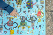 Load image into Gallery viewer, eeBoo: Upcycled Robots 100 Piece Puzzle, Perfect Project for Little Hands