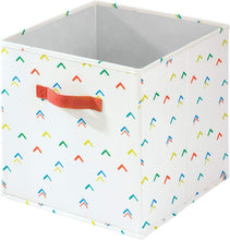 Load image into Gallery viewer, iDesign Arrow Fabric Storage Cube Bin, Small Basket Container Dual Side Handles