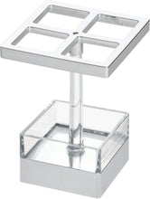 Load image into Gallery viewer, iDesign Clarity Metal and Plastic Toothbrush Holder Stand for Bathroom Vanity