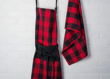 Load image into Gallery viewer, DII Buffalo Check Classic Farmhouse Dishtowel Set, 20x30, Red & Black, 3 Piece