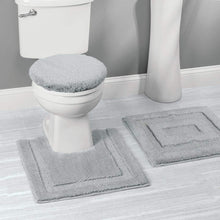 Load image into Gallery viewer, iDesign Spa Small Microfiber Accent Shower Rug, Bath Mat - Gray