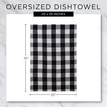 Load image into Gallery viewer, DII Buffalo Check Classic Farmhouse Dishtowel Set, 20x30, Red & Black, 3 Piece