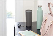 Load image into Gallery viewer, iDesign Reusable Wipe Dispensing Canister for the Car, Bathroom, Charcoal