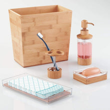 Load image into Gallery viewer, iDesign Rectangular Bamboo Waste Basket, The Formbu Collection
