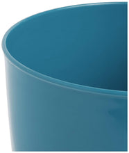 Load image into Gallery viewer, iDesign Round Plastic Waste Basket, The Franklin Collection β Teal Blue